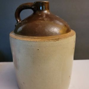 Antique Vintage 1 Gallon 2 Tone Crock Jug Stoneware Moonshine Whiskey